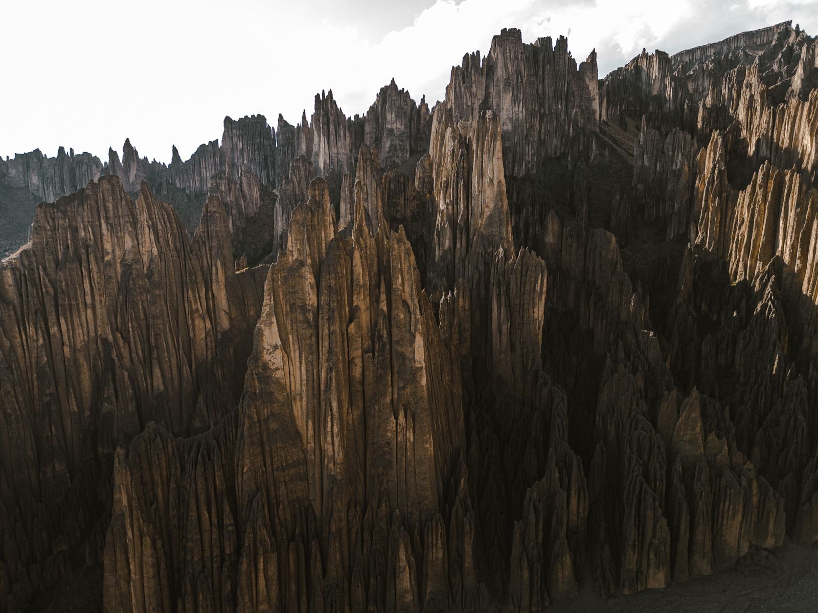 Formations rocheuses de la Vallée de la Lune près de La Paz
